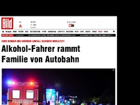 Bild zum Artikel: 2 Kinder schwer verletzt! - Alkohol-Fahrer rammt Familie von Autobahn