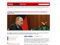 Bild zum Artikel: Umfrage zu Russland: Deutsche befürworten härtere Sanktionen gegen Putin