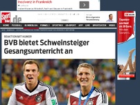 Bild zum Artikel: Schweinsteiger entschuldigt sich, Großkreutz zeigt Größe Bastian Schweinsteiger vom FC Bayern hat den BVB für die Schmähgesänge um Entschuldigung gebeten. Wie Dortmund-Star Kevin Großkreutz darauf reagierte. »