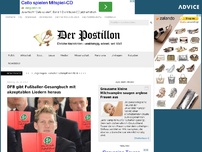Bild zum Artikel: DFB gibt Fußballer-Gesangbuch mit akzeptablen Liedern in der Öffentlichkeit heraus