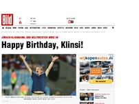 Bild zum Artikel: Der Weltmeister wird 50 - Happy Birthday, Klinsi!
