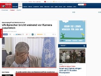 Bild zum Artikel: Raketenangriff auf Mädchenschule - UN-Sprecher bricht weinend vor Kamera zusammen