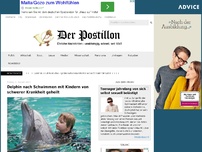 Bild zum Artikel: Delphin nach Schwimmen mit Kindern von schwerer Krankheit geheilt