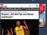 Bild zum Artikel: Bryant: „Ich bin Fan von Neuer und Klose“ Basketball-Superstar Kobe Bryant schwärmt auch drei Wochen nach dem WM-Titel von der deutschen Nationalmannschaft und vor allem Miroslav Klose. »