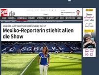 Bild zum Artikel: Mexiko-Reporterin stiehlt allen die Show Vanessa Huppenkothen, Sport-Reporterin aus Mexiko und Schalke-Fan, ist am Wochenende in Gelsenkirchen für Sport1 im Einsatz. »