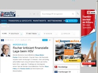 Bild zum Artikel: Werder-Boss Fischer kritisiert finanzielle Lage beim HSV