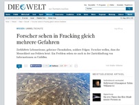 Bild zum Artikel: Umweltschutz: Forscher sehen in Fracking gleich mehrere Gefahren