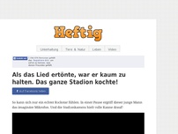 Bild zum Artikel: Als das Lied ertönte, war er kaum zu halten. Das ganze Stadion kochte!