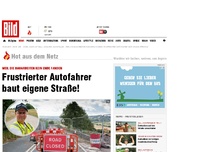 Bild zum Artikel: Bauarbeiten ohne Ende - Frustrierter Autofahrer baut eigene Straße!