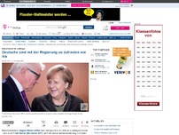 Bild zum Artikel: Rekordwert in Umfrage: Deutsche sind mit der Regierung so zufrieden wie nie