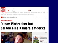 Bild zum Artikel: Dämlich-Dieb im Video - Dieser Einbrecher hat gerade eine Kamera entdeckt