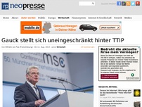 Bild zum Artikel: Gauck stellt sich uneingeschränkt hinter TTIP