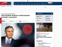 Bild zum Artikel: „Keine Toleranz an falscher Stelle“ - CDU-Politiker Bosbach fordert: Islamisten schneller ausweisen