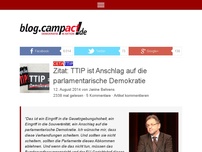 Bild zum Artikel: Zitat: TTIP ist Anschlag auf die parlamentarische Demokratie