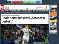Bild zum Artikel: Reals neuer Dirigent! „Kroos war perfekt“ Königliches Debüt von Ex-Bayern-Star Toni Kroos! Gegen den FC Sevilla brillierte der neue „Chef“ von Real und wurde anschließend mit Lob überhäuft. »