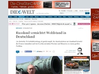 Bild zum Artikel: Konjunktur: Russland vernichtet den Wohlstand in Deutschland