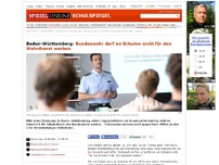 Bild zum Artikel: Baden-Württemberg: Bundeswehr darf an Schulen nicht für den Wehrdienst werben