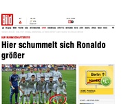 Bild zum Artikel: Hier schummelt sich Ronaldo größer