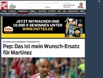 Bild zum Artikel: Pep: Das ist mein Wunsch- Ersatz für Martinez Bayern-Trainer Pep Guardiola hat bestätigt, dass man einen Ersatz für den verletzten Javi Martinez verpflichten will – und nannte sein Anforderungsprofil. »