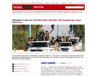Bild zum Artikel: Massaker in Syrien: IS-Miliz tötet offenbar 700 Angehörige eines Stammes
