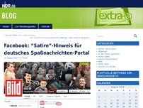 Bild zum Artikel: Facebook:  “Satire”-Hinweis für deutsches Spaßnachrichten-Portal