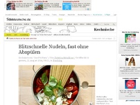 Bild zum Artikel: Kochnische zu 'One Pot Pasta': Blitzschnelle Nudeln, fast ohne Abspülen