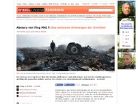 Bild zum Artikel: Absturz von Flug MH17: Das seltsame Schweigen der Ermittler