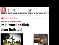 Bild zum Artikel: Rührender Grabstein - Im Himmel endlich ohne Rollstuhl