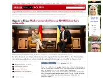 Bild zum Artikel: Besuch in Kiew: Merkel verspricht Ukraine 500 Millionen Euro Aufbauhilfe