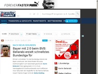 Bild zum Artikel: Bayer mit 2:0 beim BVB: Bellarabi erzielt schnellstes Bundesliga-Tor