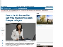 Bild zum Artikel: Deutsche Grüne wollen 500.000 Flüchtlinge nach Europa bringen