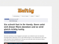 Bild zum Artikel: Sie schreit fast in ihr Handy. Dann setzt sich dieser Mann daneben und es wird gleich richtig...