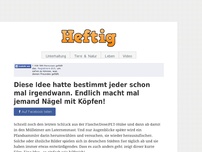 Bild zum Artikel: Diese Idee hatte bestimmt jeder schon mal irgendwann. Endlich macht mal jemand Nägel mit Köpfen!