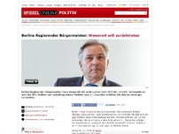 Bild zum Artikel: Berlins Regierender Bürgermeister: Wowereit will zurücktreten