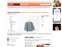 Bild zum Artikel: Hemd mit KZ-Optik: Modekette Zara zieht Kindershirt mit gelbem Stern zurück