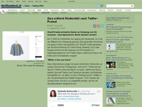 Bild zum Artikel: Kritik - Zara entfernt Kindershirt nach Twitter-Protest