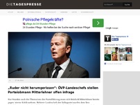 Bild zum Artikel: „Ruder nicht herumgerissen“: ÖVP-Landeschefs stellen Parteiobmann Mitterlehner offen infrage