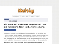 Bild zum Artikel: Ein Mann mit Alzheimer verschwand. Wo die Polizei ihn fand, ist herzerweichend.