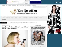 Bild zum Artikel: Lick-Screen™: Neues iPhone 6 lässt sich nur mit der Zunge bedienen