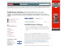 Bild zum Artikel: Rubble Bucket Challenge: Schutt statt Eiswasser für Gaza