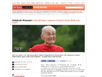 Bild zum Artikel: Hidekichi Miyazaki: 103-jähriger Japaner fordert Usain Bolt zum Duell
