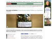 Bild zum Artikel: Cannabis als Medizin: Schwerkranke starten Petition zur Haschisch-Freigabe