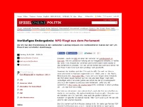 Bild zum Artikel: Vorläufiges Endergebnis: NPD fliegt aus dem Parlament