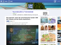 Bild zum Artikel: Das passiert, wenn der amerikanische Sender CNN die Schweiz auf der Karte einzeichnet...