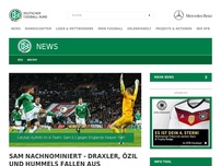 Bild zum Artikel: Sam nachnominiert - Draxler, Özil und Hummels fallen aus
