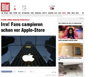 Bild zum Artikel: Woche vor Präsentation - iPhone-Fans campieren schon vor Apple-Store