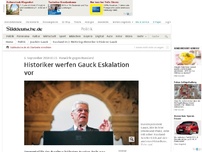 Bild zum Artikel: Vorwürfe gegen Russland: Historiker werfen Gauck Eskalation vor