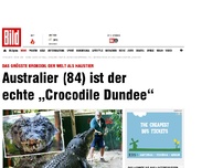 Bild zum Artikel: Küssen geht nicht - Australier (84) ist der echte „Crocodile Dundee“