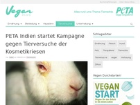 Bild zum Artikel: PETA Indien startet Kampagne gegen Tierversuche der Kosmetikriesen