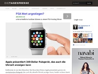 Bild zum Artikel: Apple präsentiert 349-Dollar Pulsgerät, das auch die Uhrzeit anzeigen kann